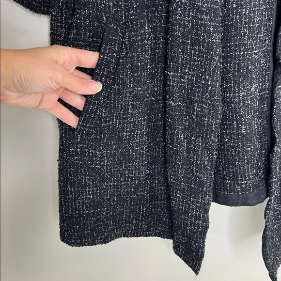 Eileen Fisher Briar Patch Black Wool open front 3/4 sleeve Jacket Blazer size XL - Picture 6 of 13